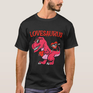 Barn älskar dinosaurien Trex Dab hjärta småpojkar T Shirt