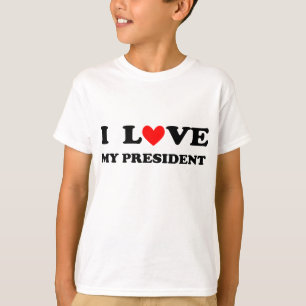 Barn "älskar jag T-tröja för min president" T-shirt