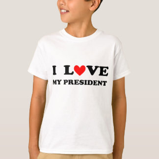 Barn "älskar jag T-tröja för min president" T-shirt