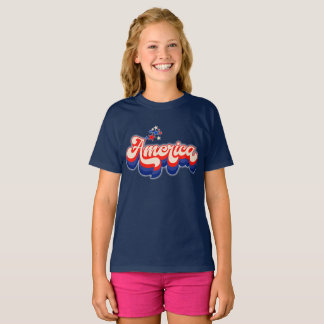 Barn “America” Grafisk T-Shirt – Ledig Patriotisk