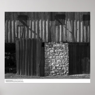 Barn and Stonworking, UC Santa Cruz, mars 1962 Poster