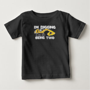 Barn andra födelsedagen jag Gräver att vara två T Shirt