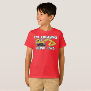 Barn andra födelsedagen jag Gräver att vara två T Shirt
