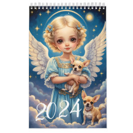 Barn Änglar och kutdjur. 2024 Kalender