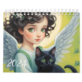 Barn Änglar och kutdjur. 2024 Kalender