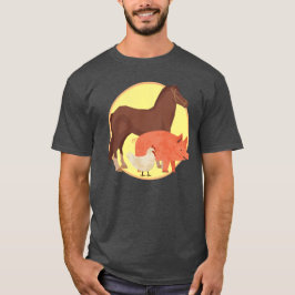 Barn Animals Sunburst T-Shirt