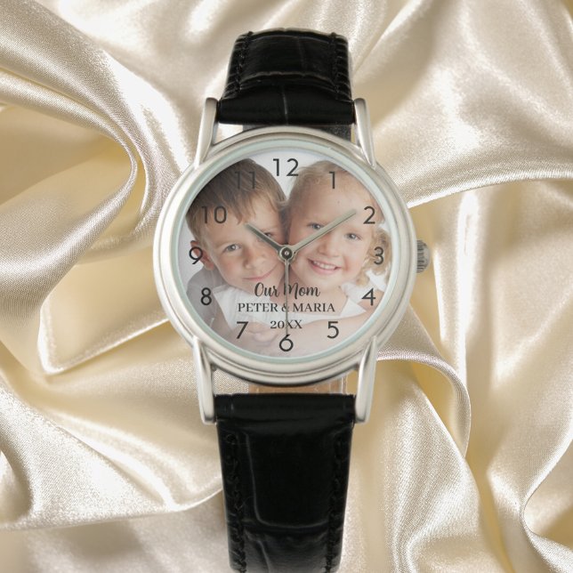Barn anpassningsbar fotot namn år mamma armbandsur (Skapare uppladdad)