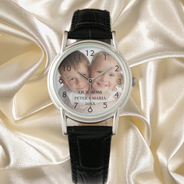 Barn anpassningsbar fotot namn år mamma armbandsur (Skapare uppladdad)