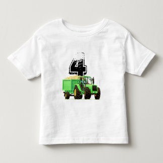 Barn Anpassningsbar Grönt Farm Tractor 4e födelsed T Shirt