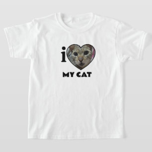 Barn Anpassningsbar "I Heart" Foto och text T-Shir T Shirt