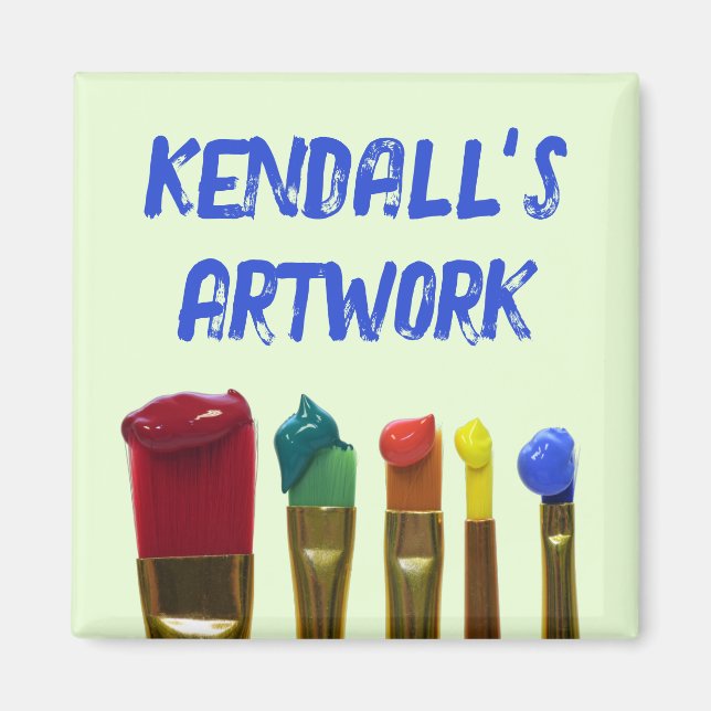 Barn Anpassningsbarna Färgpensel för målning av te Magnet (Framsidan)