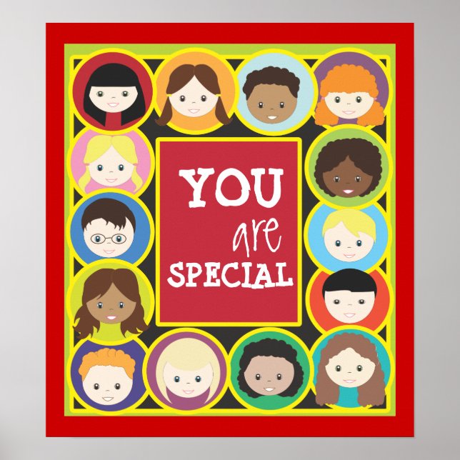 Barn Ansikte Lärares klassrum Poster (Framsidan)