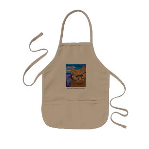 Barn apron beige barnförkläde