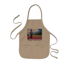 Barn apron. Lycklig-jubileum: panda/madhatter Barnförkläde