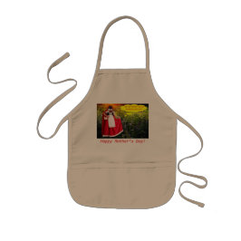 Barn apron. Lycklig Mors dag. Barnförkläde
