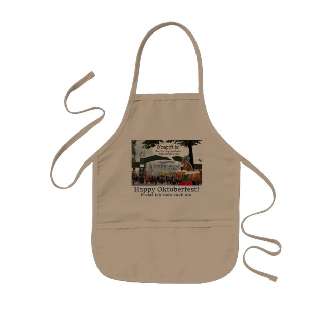 Barn apron. Lycklig Oktoberfest! Barnförkläde (Framsidan)