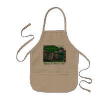 Barn apron. Lycklig St. Patrick's Day.