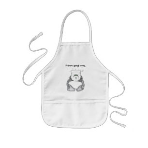 Barn Apron med Panda Bear Chef Bild Barnförkläde