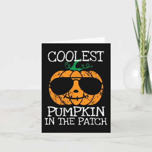 Barn är den kolaste pumpen i Patch Halloween Boys  Kort (Framsida)