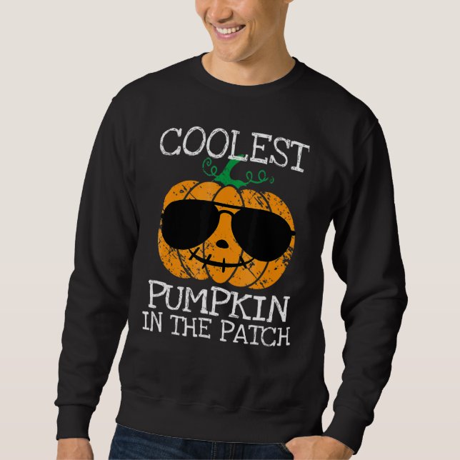 Barn är den kolaste pumpen i Patch Halloween Boys  Lång Ärmad Tröja (Framsida)