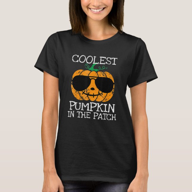 Barn är den kolaste pumpen i Patch Halloween Boys  T Shirt (Framsida)