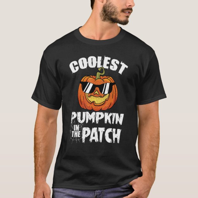 Barn är den kolaste pumpen i Patch Halloween Boys  T Shirt (Framsida)