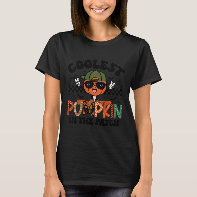 Barn är den kolaste pumpen i Patch Halloween Boys  T Shirt (Framsida)