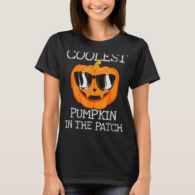 Barn är den kolaste pumpen i Patch Halloween Boys  T Shirt (Framsida)
