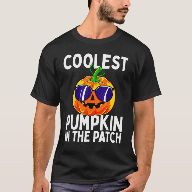 Barn är den kolaste pumpen i Patch Halloween Boys  T Shirt (Framsida)