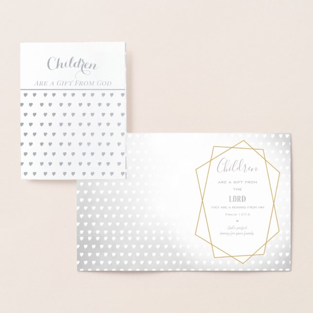 Barn är en gåva från Gud Folierat Kort (Display)