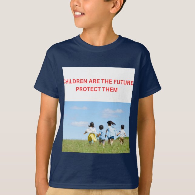 BARN ÄR FRAMTIDEN SKYDDA DEM T SHIRT (Framsida)