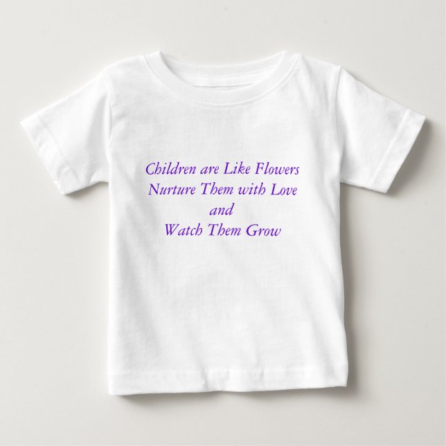 Barn är lika FlowersNurture dem med kärlek… T-shirt (Framsida)