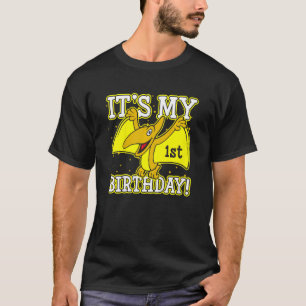 Barn är mitt första födelsedag Gult Pterodactyl C T Shirt