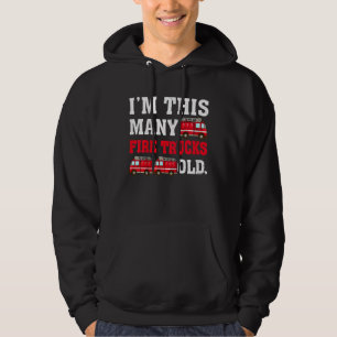 Barn är så här många Lastbilar gamla fyra år gamla Hoodie