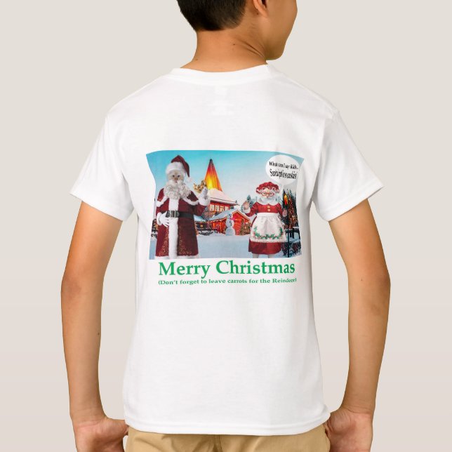 Barn är säkra. God jul. katter mr mrs claus T Shirt (Baksida)