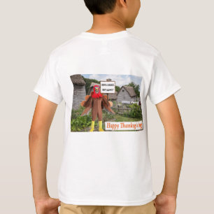 Barn är säkra. Happy thanksgiving. Cheetah turkey T Shirt