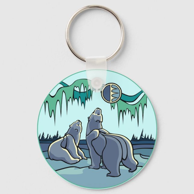 Barn Arktisk konsthantgåva av Nyckelring med Polar (Framsida)