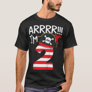 Barn arr I M 2 Coola Pirat teme 2 födelsedag T Shirt