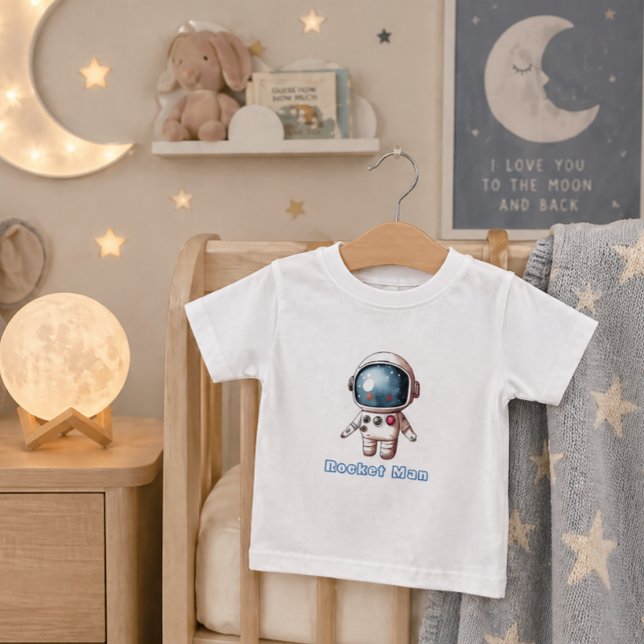 Barn Astronaut Rymdtema Söt Raket T Shirt (Skapare uppladdad)