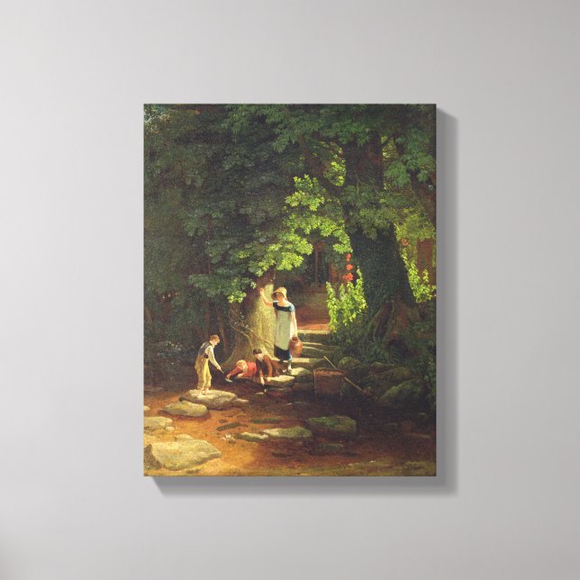 Barn av brook, c.1822 (olja på panel) canvastryck (Framsida)