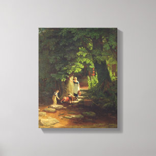 Barn av brook, c.1822 (olja på panel) canvastryck