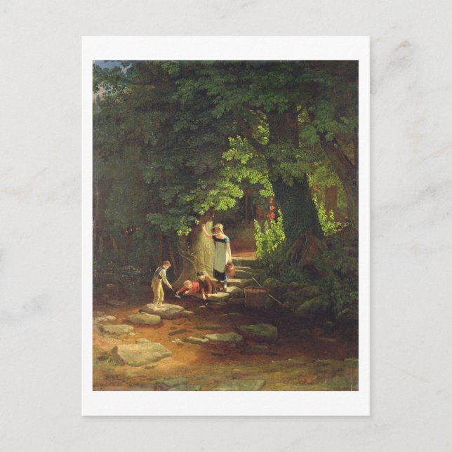 Barn av brook, c.1822 (olja på panel) vykort (Framsida)