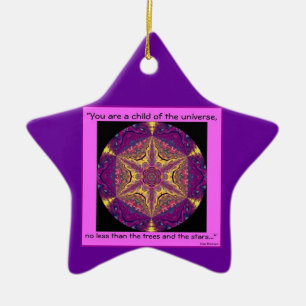 "Barn av de universum" - desideratana Ornament.2 Julgransprydnad Keramik