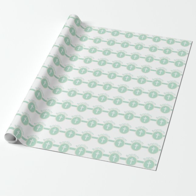 Barn av Gud Dop, Könsneutral Grön Presentpapper (Utrullad)
