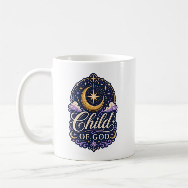 Barn Av Gud Himmelsk Kristet Tro Minnessak  Kaffemugg (Vänster)