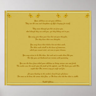 Barn av Kahlil Gibran Poster