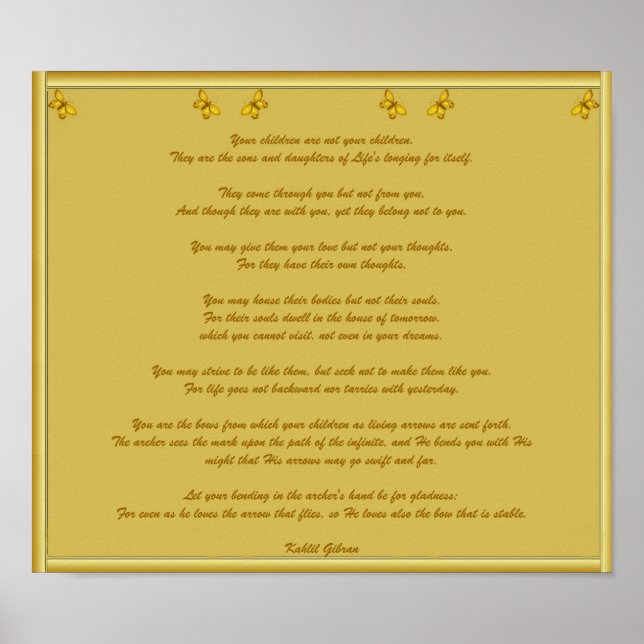 Barn av Kahlil Gibran Poster (Framsidan)