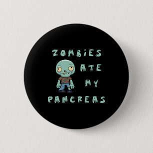 Barn av typ 1-diabetes Halloween - Zombies Ate Pan Knapp