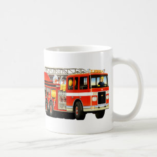 Barn avfyrar lastbilen kaffemugg