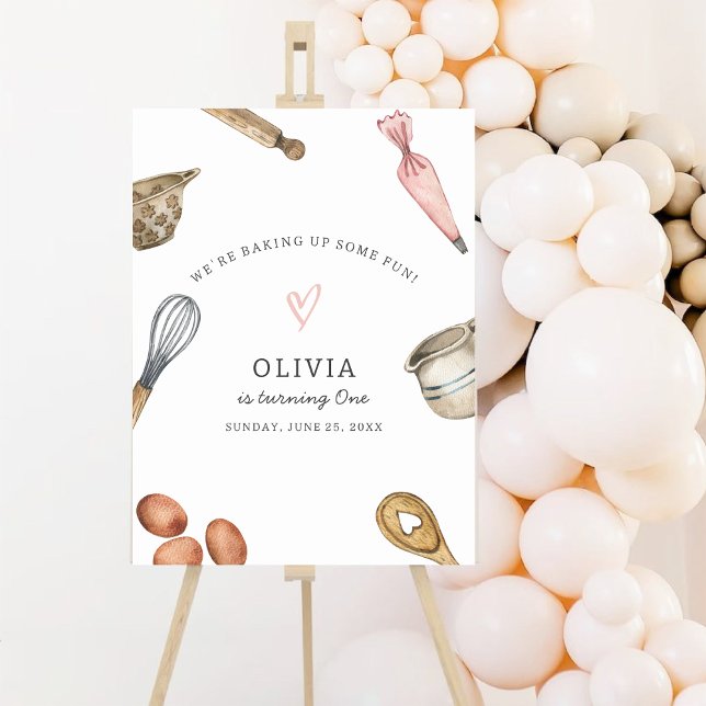 Barn Baking Party Birthday Välkommen Poster (Skapare uppladdad)